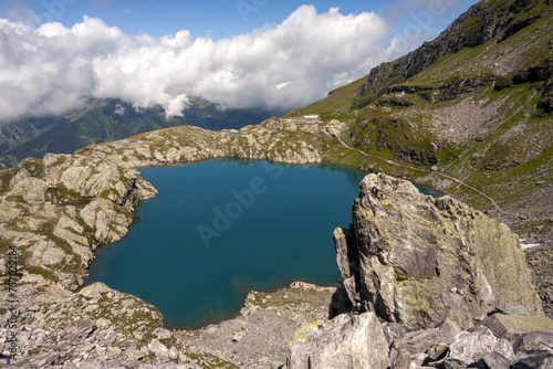 Fototapeta Naklejka Na Ścianę i Meble -  The 5-Lakes Hike, Bad Ragaz, Switzerland