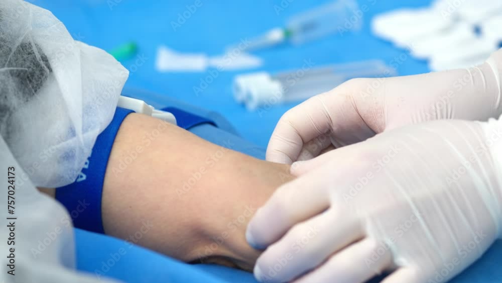 Close-up of blood collection in a clinic or cosmetology center. The concept of health, youth and modern cosmetology technologies. Close-up of blood collection in a clinic or cosmetology center. The concept of health, youth and modern cosmetology technologies.