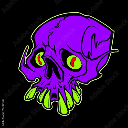 purple skull head (ID: 757024390)