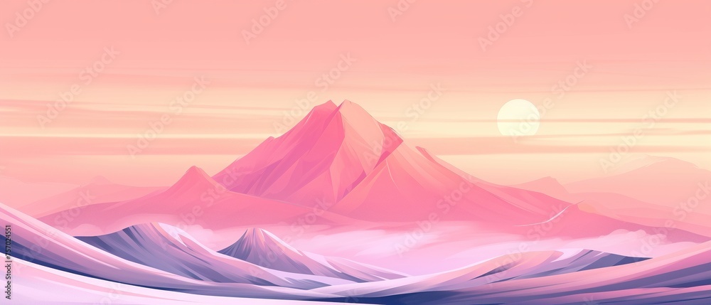 Berg und Gebrige bei Sonnenuntergang