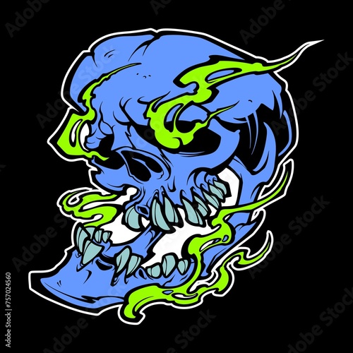 blue skull head (ID: 757024560)