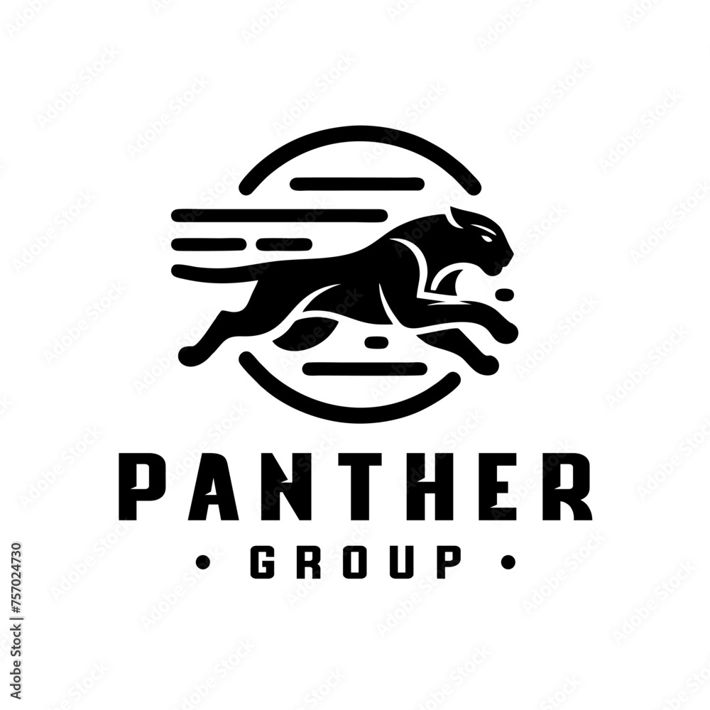 Black phanter logo design stock vector. Phanter logo vector Black phanter logo design stock vector. Phanter logo vector