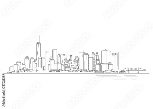 nuance_illustration_ニューヨーク、マンハッタン、都市、景観