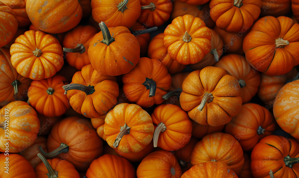 Abundance of fresh and healthy pumpkins fruit background, Generative AI Abundance of fresh and healthy pumpkins fruit background, Generative AI