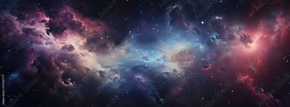 the milky in space is red and blue