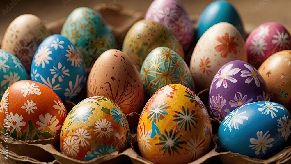 Colorful Easter eggs Background, Easter eggs background, Easter Bunny. Colorful Easter eggs Background, Easter eggs background, Easter Bunny.