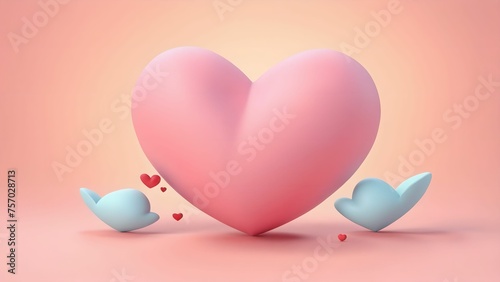Vector symbols of love for Happy Women's, Mother's, Valentine's Day, birthday greeting card design.