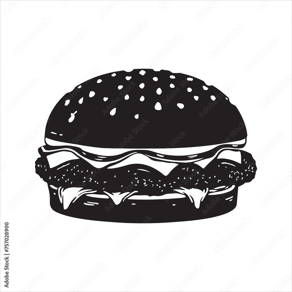 burger silhouettes burger silhouettes