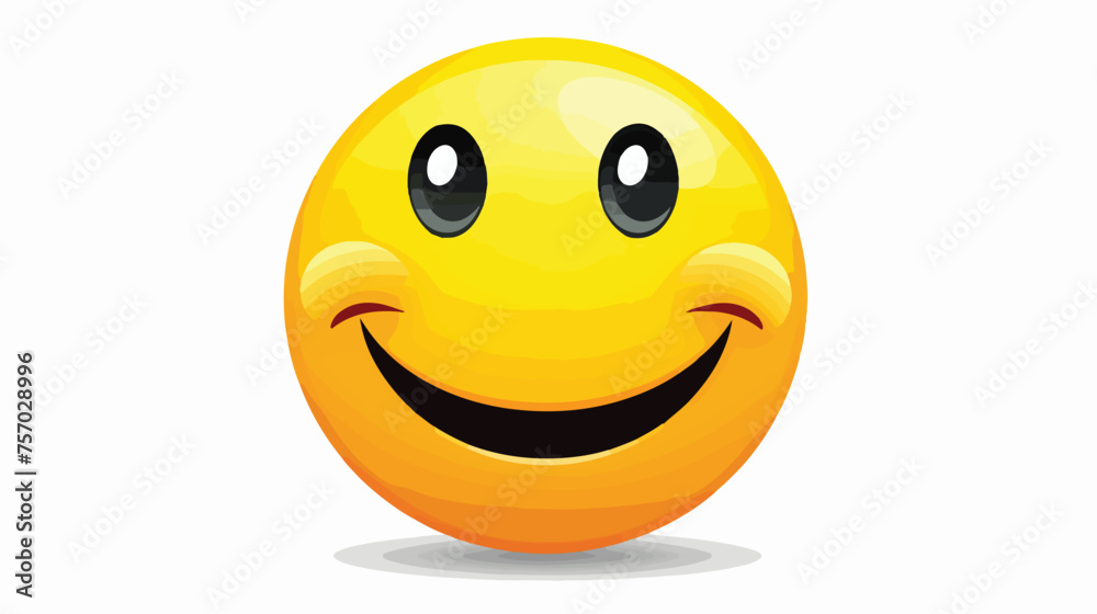 Emoji Cartoon Smile .. flat vector