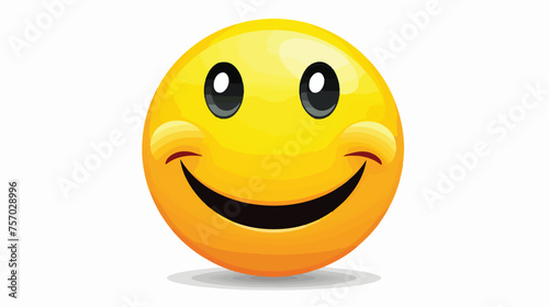 Emoji Cartoon Smile .. flat vector