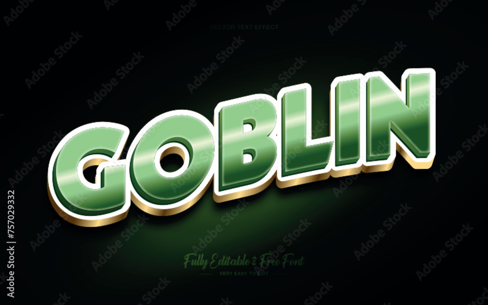 Fototapeta premium Free vector goblin style text effect