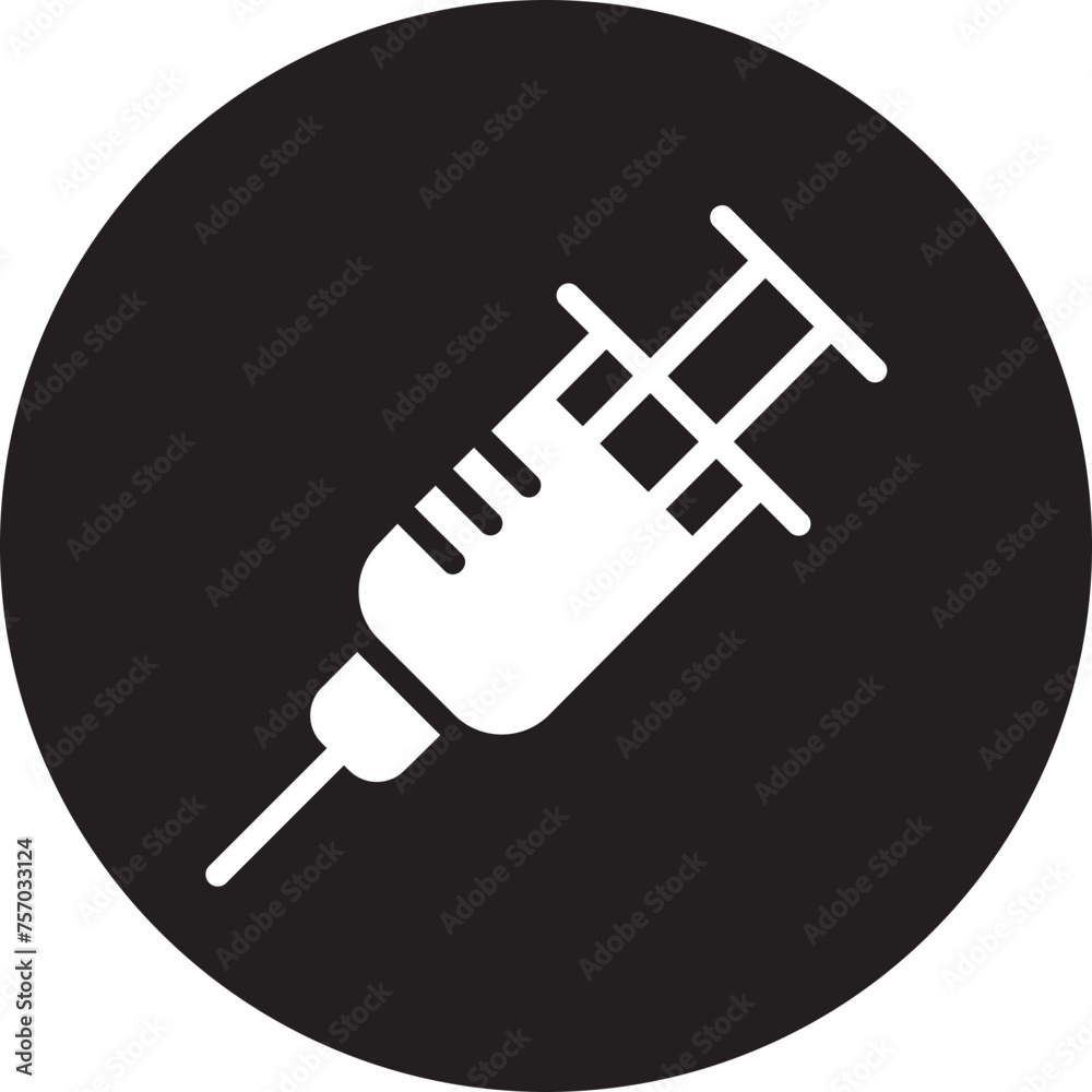 syringe glyph icon
