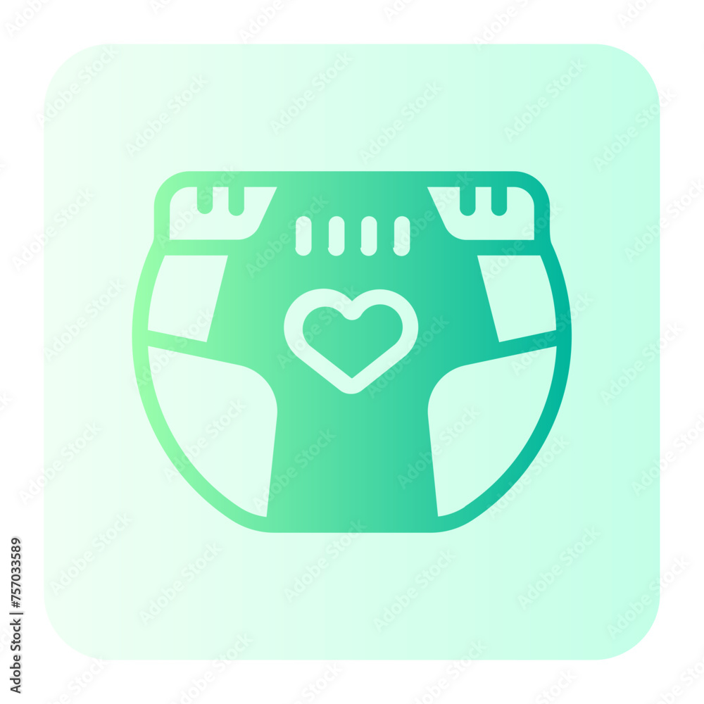 baby diaper gradient icon baby diaper gradient icon