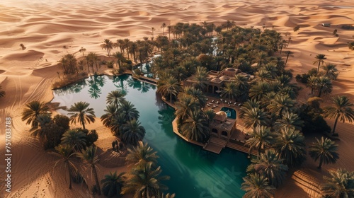 Oasis in the middle of the desert  photo