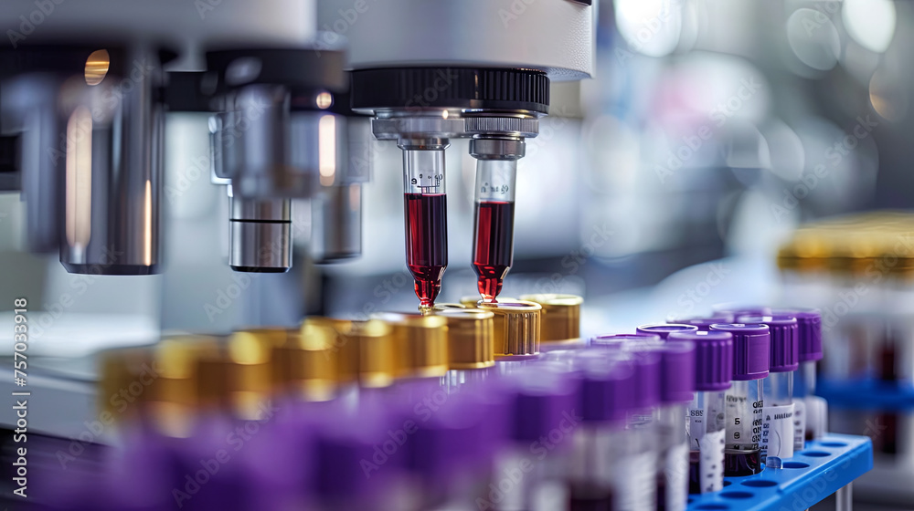 Clinical laboratory conducting blood analyses, providing diagnostic insights through comprehensive testing Clinical laboratory conducting blood analyses, providing diagnostic insights through comprehensive testing