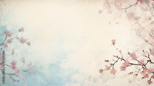 Vintage floral background with soft pastel colors and blossoms © Kseniya
