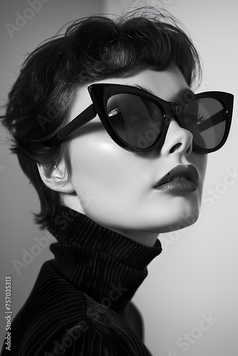 Time Capsule Chic: Retro Beauty Campaign in Black and White