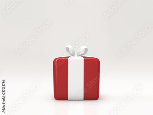 Red Present Gift Box with B...