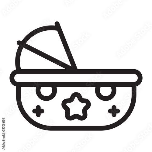cradle line icon