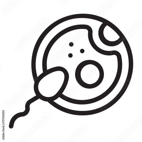 fertilization line icon