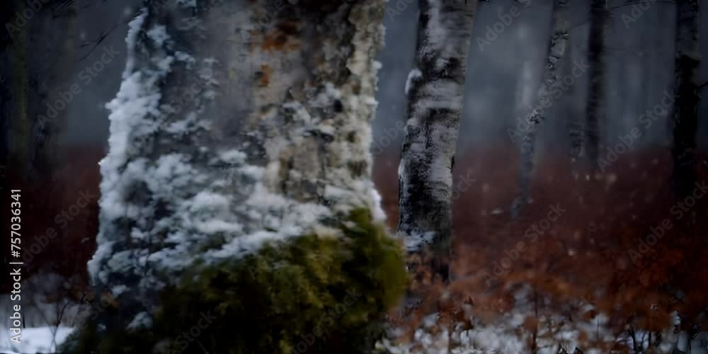 background gray grunge snow first november forest birch a in winter early or autumn late trunk tree a on snow background forest blurry a on tree old moss with tree old an of trunk the background gray grunge snow first november forest birch a in winter early or autumn late trunk tree a on snow background forest blurry a on tree old moss with tree old an of trunk the