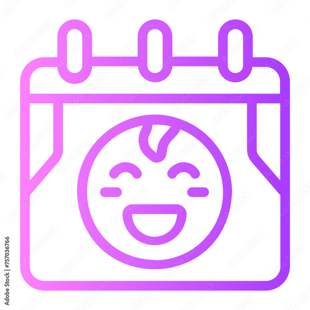 Childbirth gradient icon Childbirth gradient icon