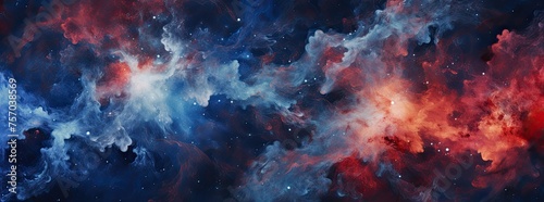 the milky in space is red and blue