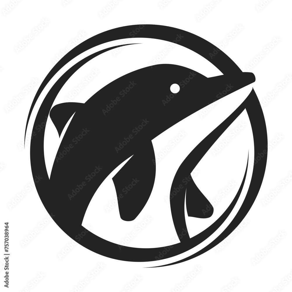 Dolphin Logo template Isolated. Brand Identity. Icon Abstract Vector graphic Dolphin Logo template Isolated. Brand Identity. Icon Abstract Vector graphic