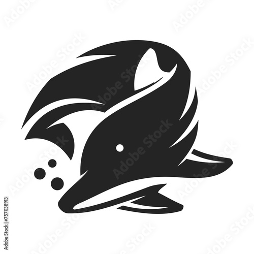 Dolphin Logo template Isolated. Brand Identity. Icon Abstract Vector graphic