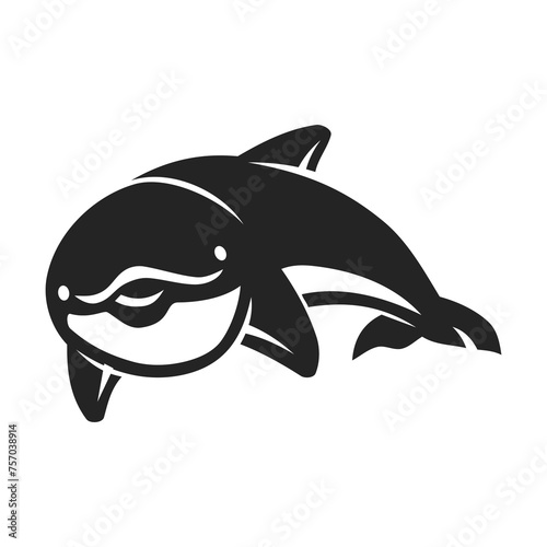 Dolphin Logo template Isolated. Brand Identity. Icon Abstract Vector graphic