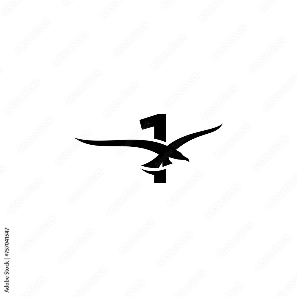 bird logo with letter in black color bird logo with letter in black color