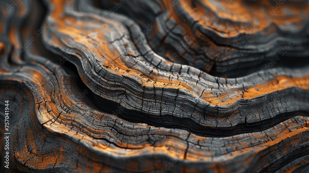 A Piece of wood, showcasing its unique texture A Piece of wood, showcasing its unique texture