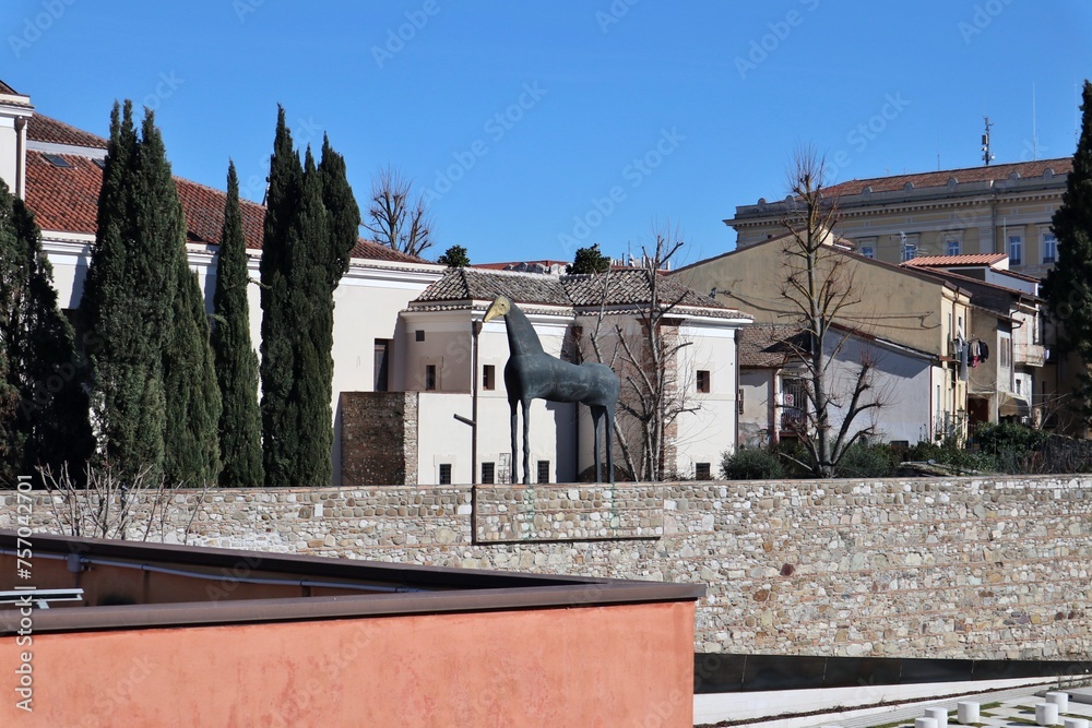 Benevento - Scorcio del cavallo dalla terrazza superiore dell'Hortus Conclusus