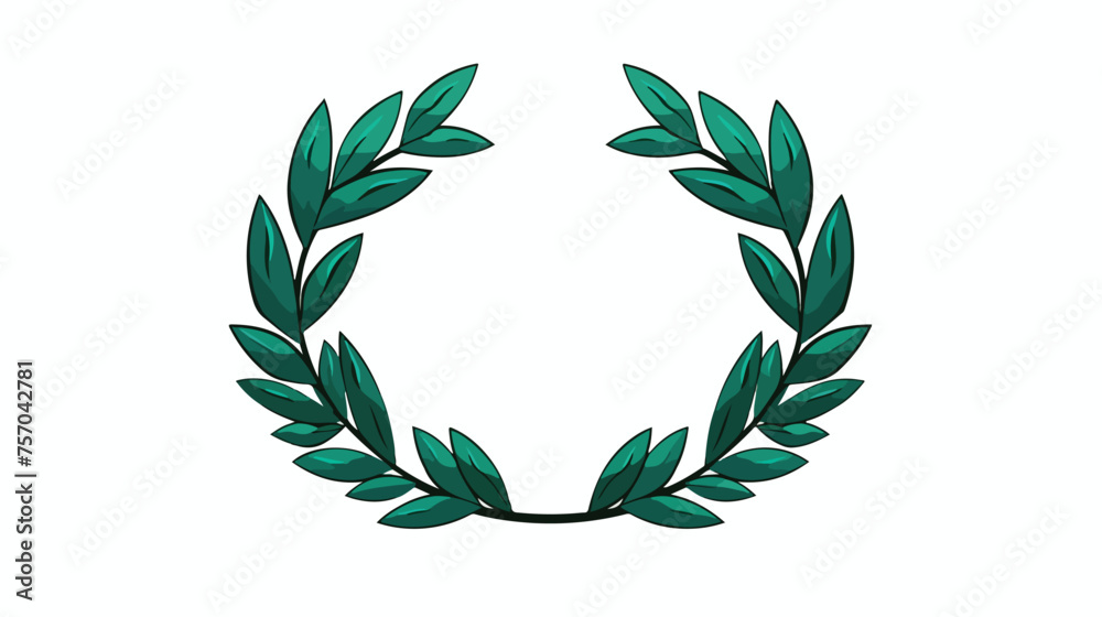 Laurel wreath icon. Flat vector isolated on white background