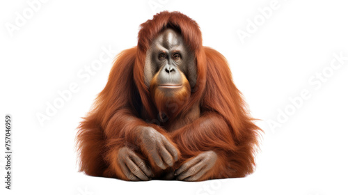 Serene Orangutan Close-Up on isolated background © Studio 1969