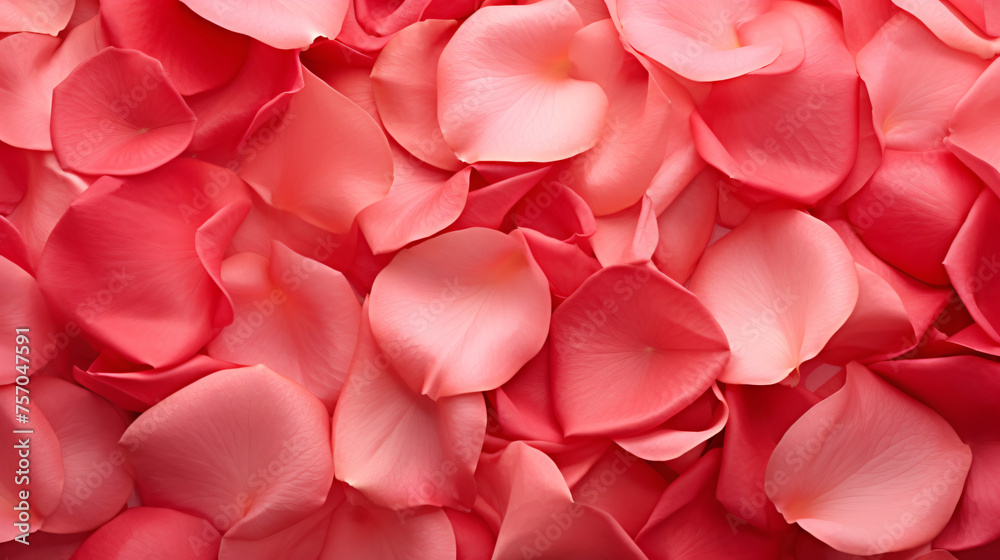 Beautiful background of single rose petals