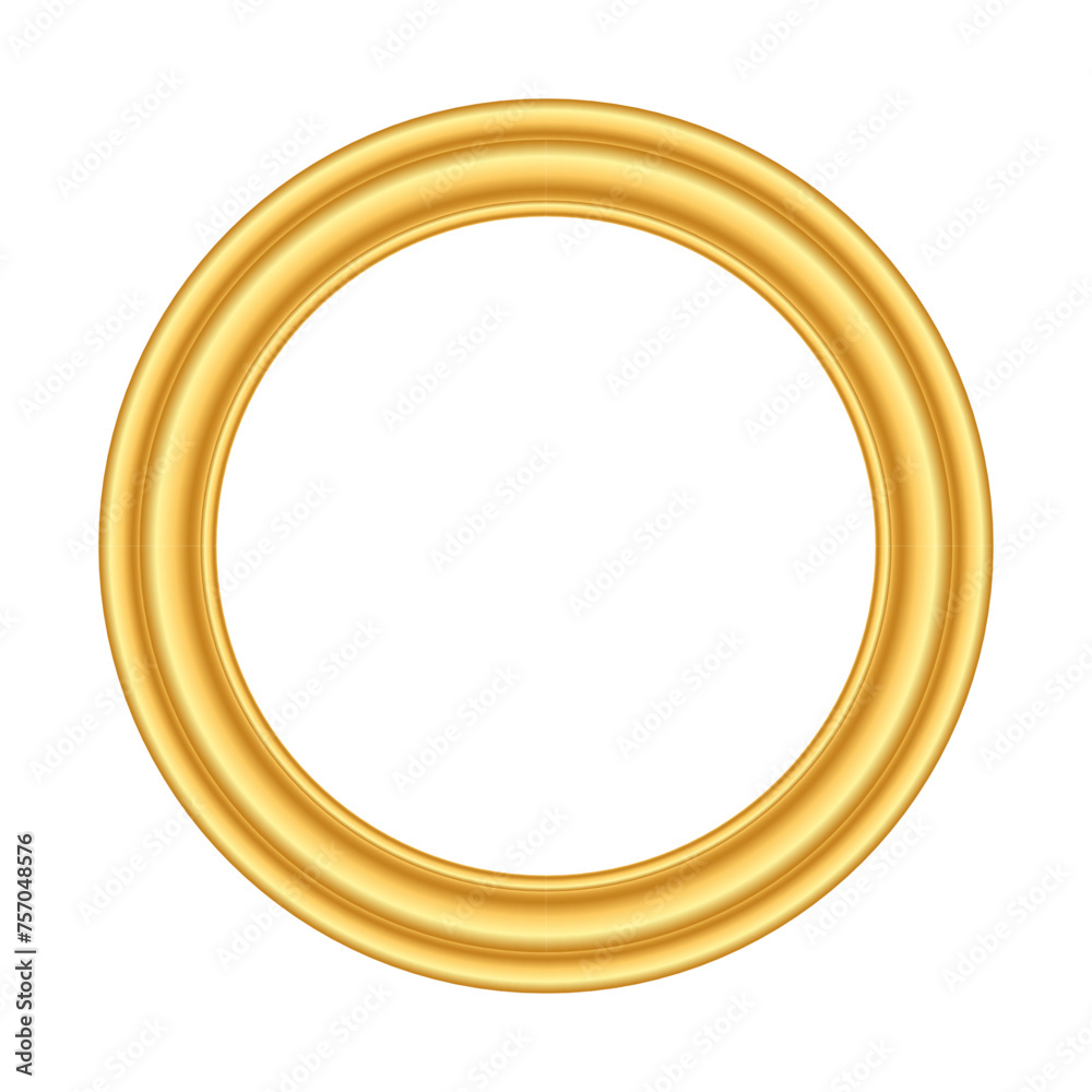 Gold thin round frame. Golden luxury circle logo. Gold thin round frame. Golden luxury circle logo.