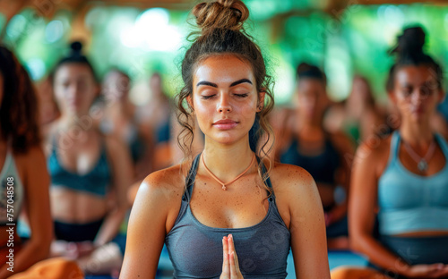 People doing yoga or meditation to stay calm, embracing mindfulness as a tool to combat grumpiness.