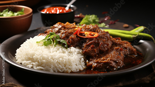 Beef Rendang Indonesian Food