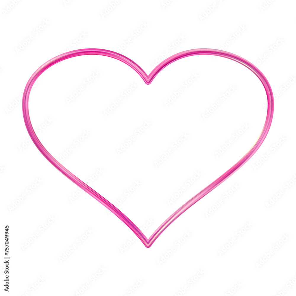 Red Heart frame. Realistic thin frame icon. 3d Luxury symbol of love. Red Heart frame. Realistic thin frame icon. 3d Luxury symbol of love.