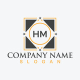 Letter HM logo design template vector for corporate business