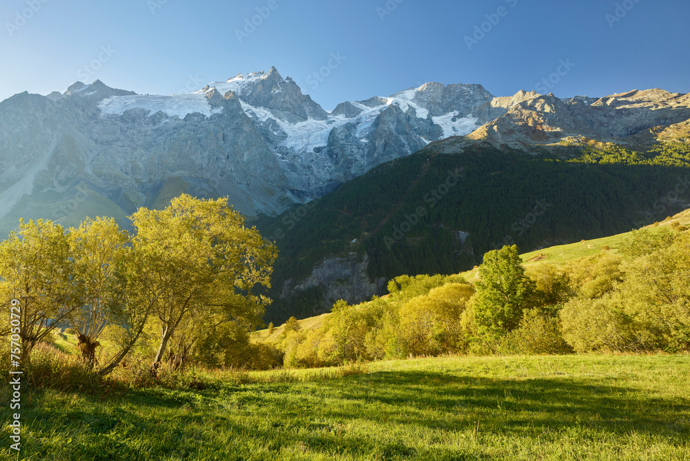 La Meije von La Grave aus, Rhones Alpes, Hautes-Alpes, Frankreich
