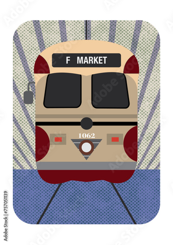 Photography Fun with street car of San Francisco California