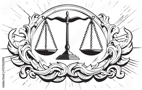 Vektor legal justice scale icon classic