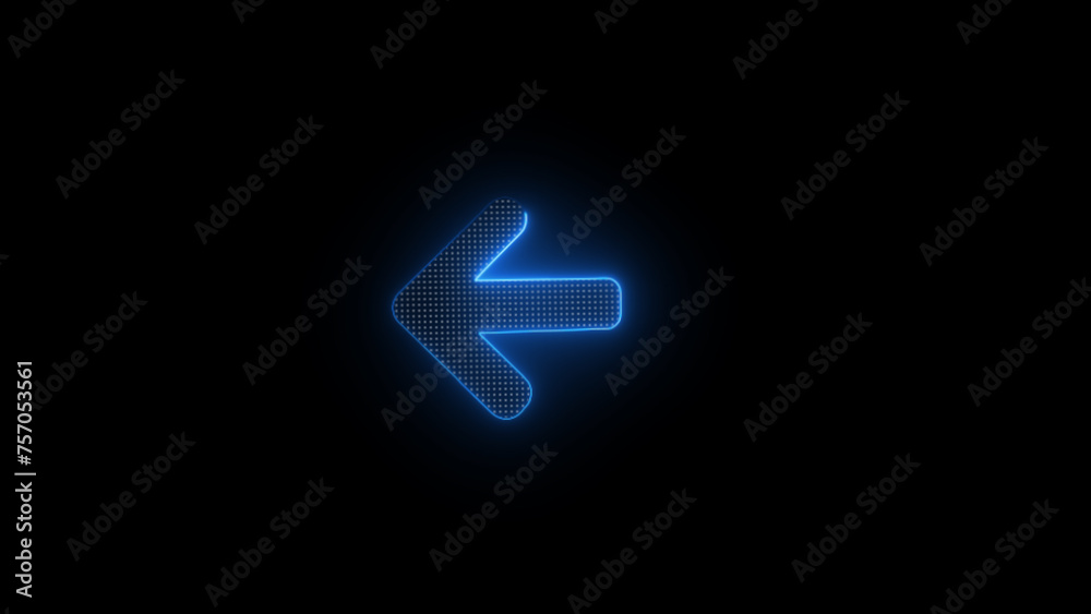 Neon arrow symbol icon. Green neon icon and black background with right arrow. Flat design. Forward pointing arrow for indication signal. Neon arrow symbol icon. Green neon icon and black background with right arrow. Flat design. Forward pointing arrow for indication signal.