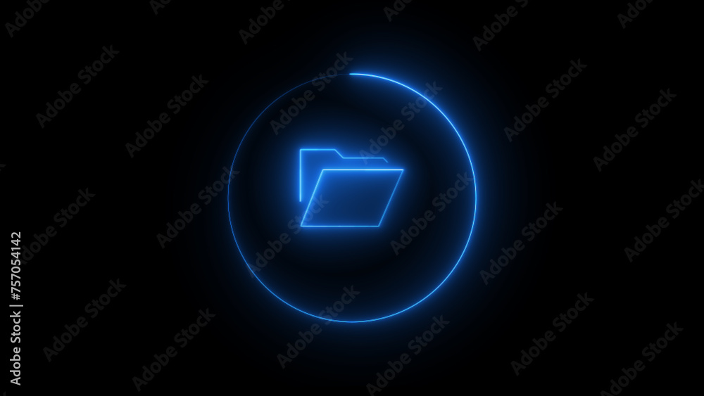 Folder. Folder symbol. Nixie tube indicator digit. Gas discharge indicators and lamps. 3D. 3D Renderin Folder. Folder symbol. Nixie tube indicator digit. Gas discharge indicators and lamps. 3D. 3D Renderin