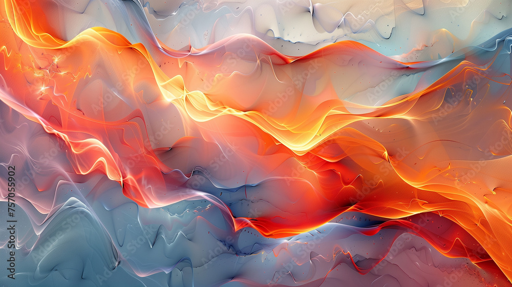Abstract Background, Vivid colors splash across the canvas, ranging from bold and vibrant tones to softer, more muted hues, creating a sense of depth and dimension - obrazy, fototapety, plakaty 