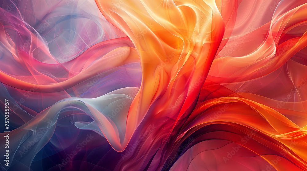 Abstract Background, diverse elements merge seamlessly, ranging from geometric patterns to fluid, amorphous forms, creating a harmonious yet dynamic visual tapestry - obrazy, fototapety, plakaty 
