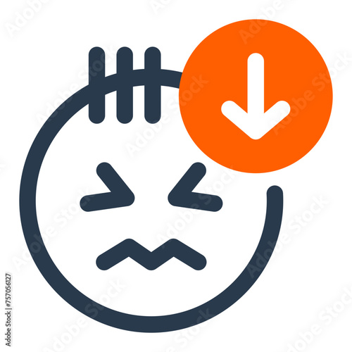 Nervousness and Anxiety Symptoms Vector Icon Illustration