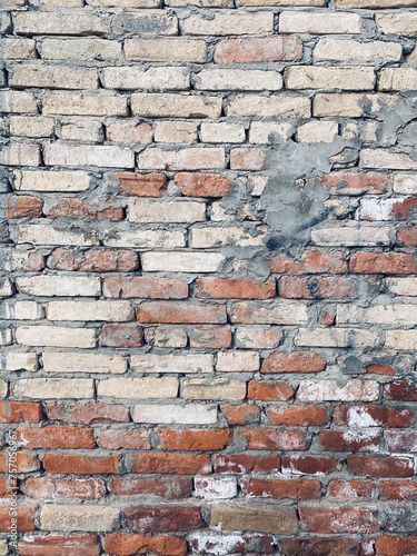 textured brick rock wall outside light background for designers